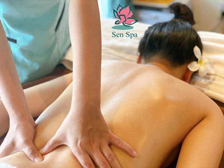 back massage at Sen Spa