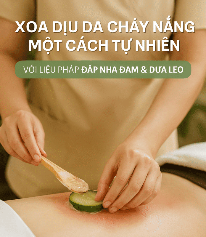 Làm Dịu Da Cháy Nắng Tự Nhiên | Ủ Nha Đam & Dưa Leo Tại Sen Spa Nha Trang làm dịu da cháy nắng