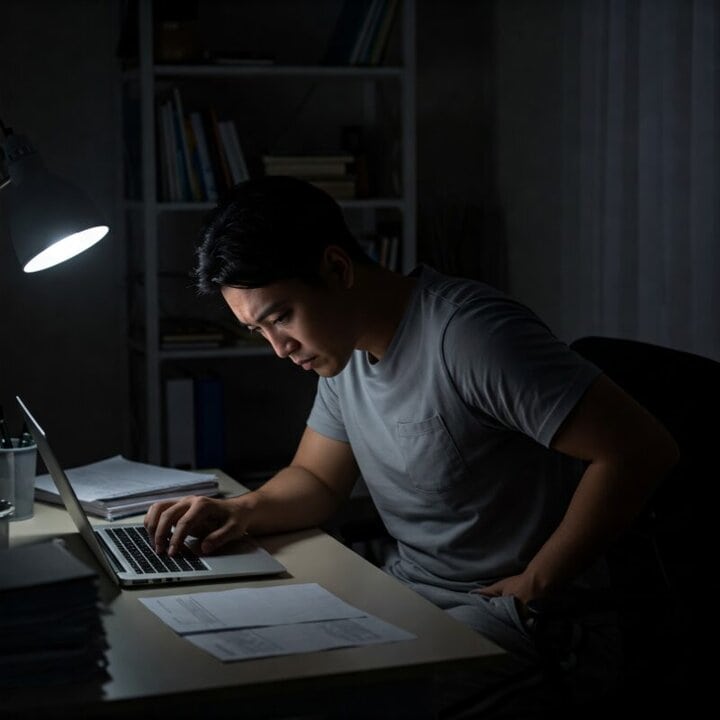 thức khuya khiến cơ thể mệt mỏi