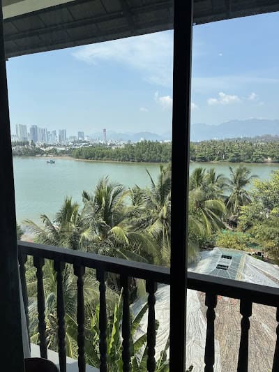 view to the river from massage room