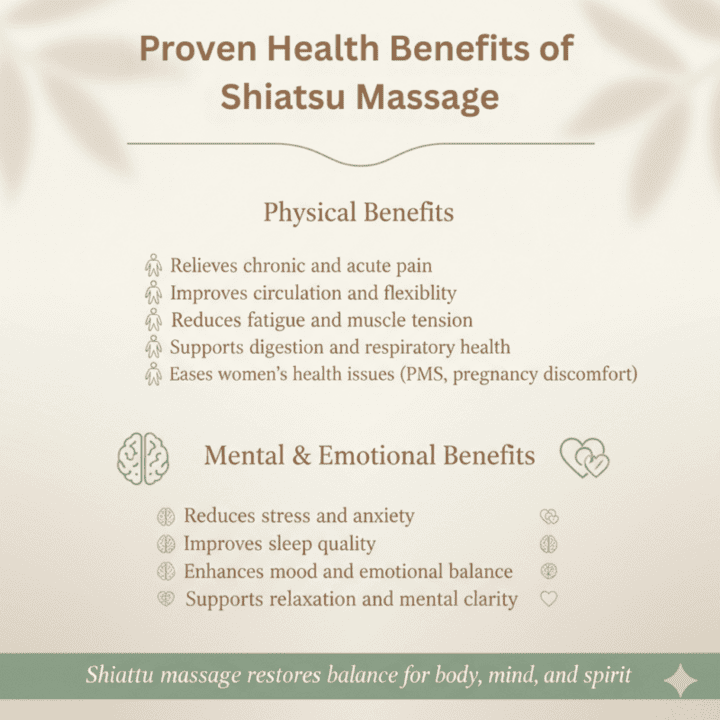 Proven Health Benefits of Shiatsu Massage