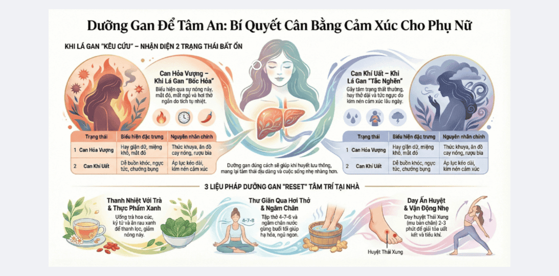 dưỡng gan để tâm an